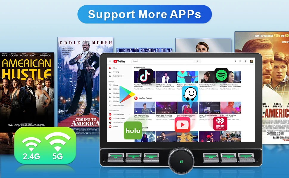 IYING Single Din 11.6" Car Radio Wireless CarPlay Android Auto 2+32GB, 5G WiFi Split‑Screen PIP, AM FM Car Stereo with Physical Knob, Steering Wheel Control, Detachable Adjustable Display - Image 14