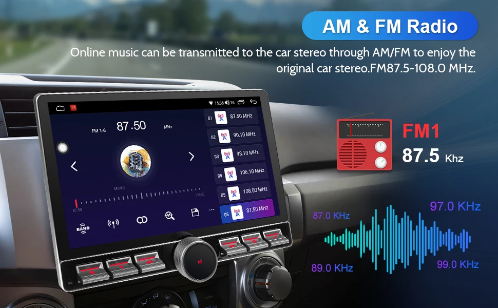 IYING Single Din 11.6" Car Radio Wireless CarPlay Android Auto 2+32GB, 5G WiFi Split‑Screen PIP, AM FM Car Stereo with Physical Knob, Steering Wheel Control, Detachable Adjustable Display - Image 13