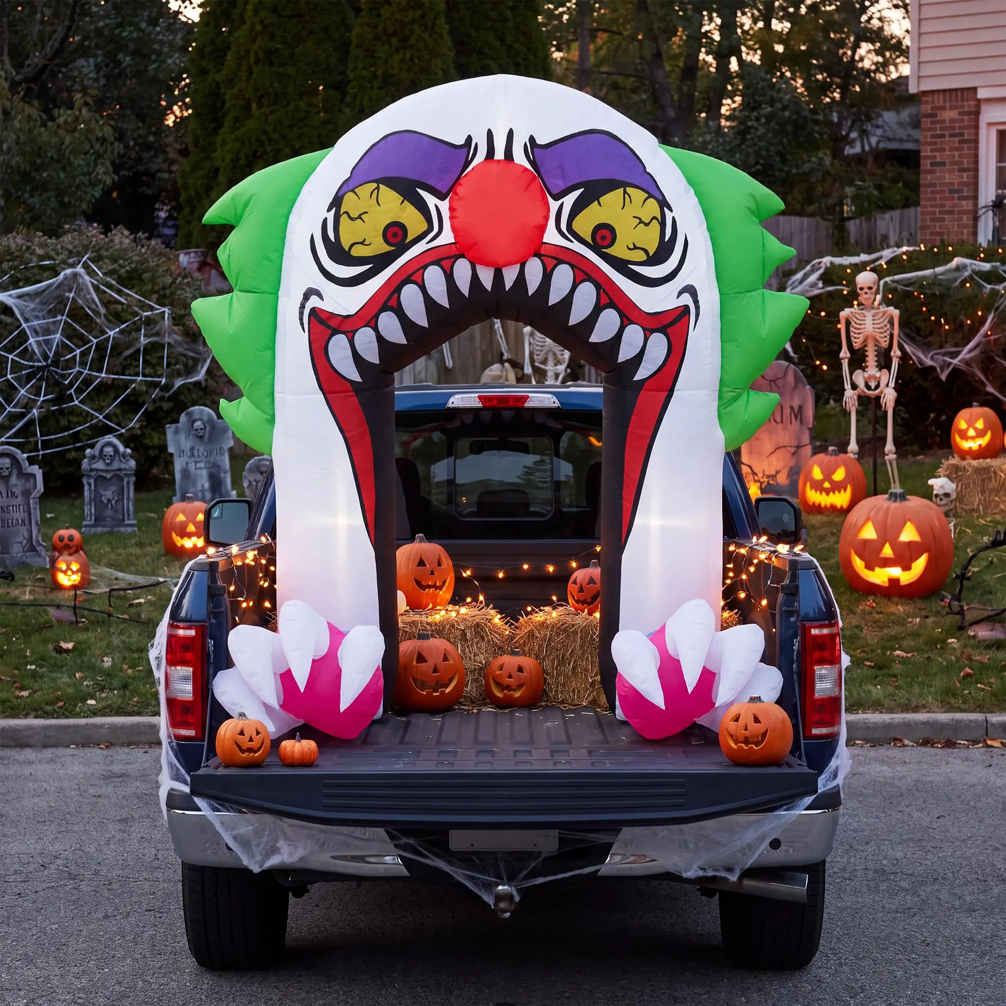 5ft Halloween Inflatable Clown Arch For Trunk Or Treat Car Decorations - Image 7