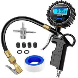 Nilight Digital Tire Inflator Pressure Gauge Pressure Monitoring Gauge Meter Tool Tires Manometer Inflation Gun Inspection Parts